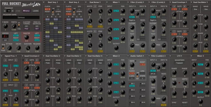 Full Bucket Music ModulAir – darmowy syntezator modularny w formacie VST/AU