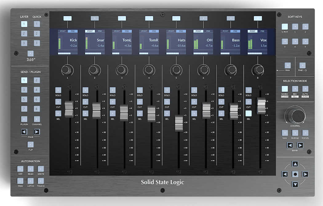 Solid State Logic SSL UF8 top zoom